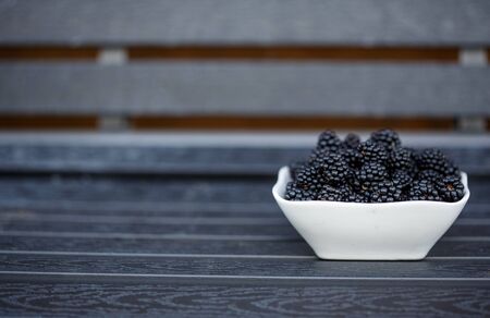Blackberry Berries. Vitamins, healthy food and proper nutrition.の写真素材