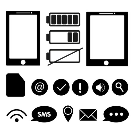 Celular phone icons.のイラスト素材