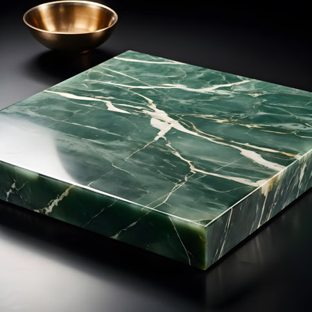 A green marble stand similar to malachiteの素材