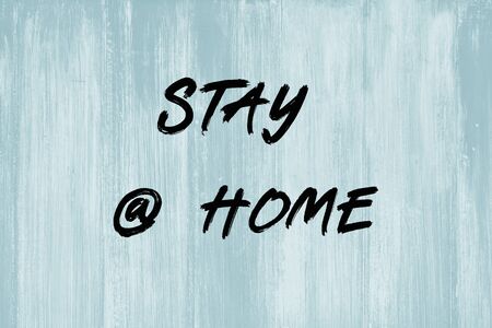 Sentence Stay at Home concept as a prevention for the outbreak of the virus covid 19の写真素材
