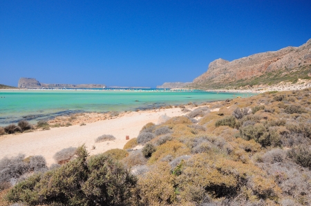Balos lagoon and Gramvousa island, Crete, Greeceの写真素材