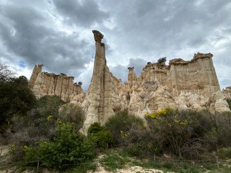 Rock formations in Cappadocia, Anatolia, Turkey
