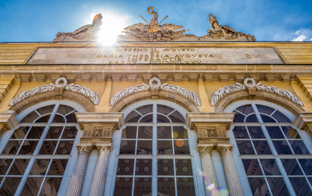 Schonbrunn Palace Garden Gloriette in Vienna. It was used as a dining and festival hall  for emperor Franz Joseph.のeditorial素材