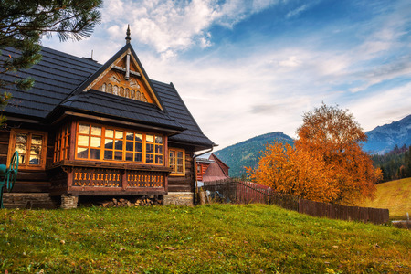 Historic home in the village of Zdiar in High Tatra Mountainsのeditorial素材