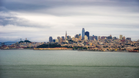 San Francisco skyline panoramaの写真素材