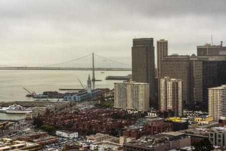 San Francisco downtown from aboveの写真素材