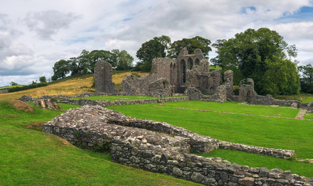Ruins of Inch Abbey in Northern Irelandの写真素材