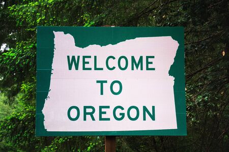 Welcome to Oregon State Signの写真素材