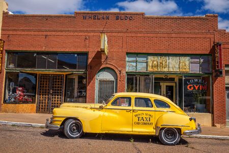 Vintage Chrysler car at the Erie street in Lowell, now part of Bisbee, Arizonaのeditorial素材