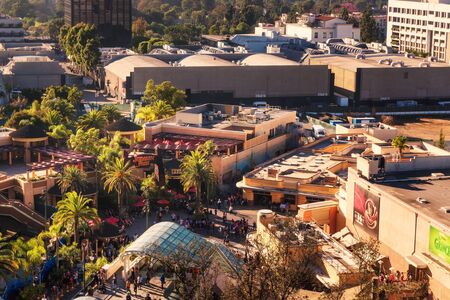 View over the Universal Studios Hollywood from aboveのeditorial素材