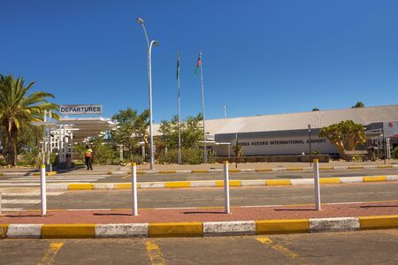 Hosea Kutako International Airport in Windhoek, the capital city of Namibiaのeditorial素材