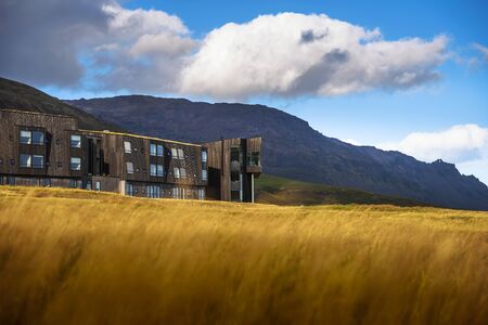 Fosshotel Glacier Lagoon with a restaurant located on the Ring Road in Icelandのeditorial素材