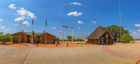 Old elephant abattoir at the Olifantsrus Camp in Etosha National Park, Namibiaのeditorial素材
