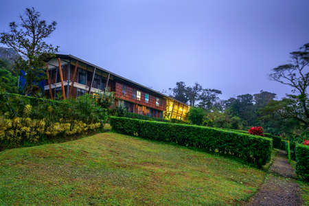 Celeste Mountain Lodge located in the rainforest of Costa Ricaのeditorial素材