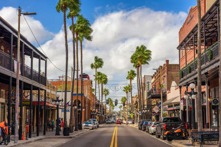 7th Avenue in the Historic Ybor City in Tampa Bay, Floridaのeditorial素材