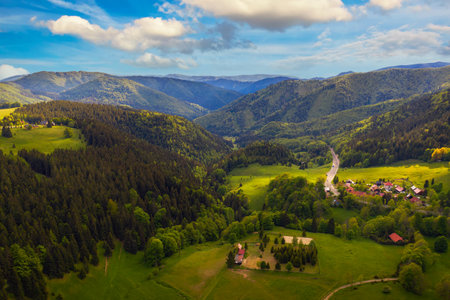 Aerial View of Donovaly, part Hanesy in Slovakiaの写真素材