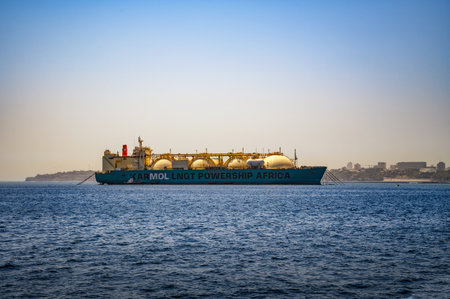 Karmol LNG tanker in Dakar, Senegal, Africaのeditorial素材