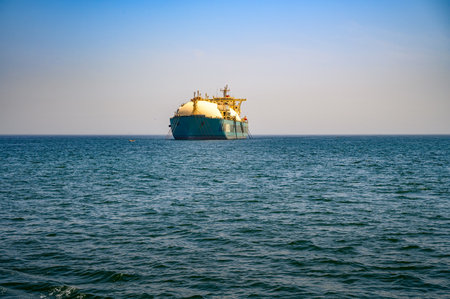Karmol LNG tanker in Dakar, Senegal, Africaのeditorial素材