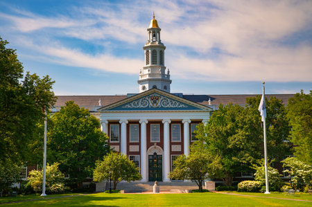 Boston, Massachusetts, USA - June 05, 2025 : Baker Library at Harvard Business School in Boston, Massachusettsのeditorial素材