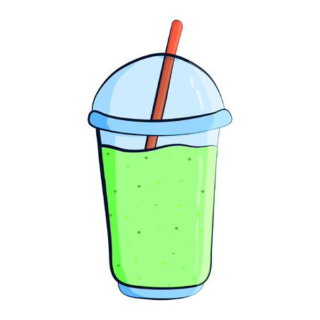 Green milkshake iconのイラスト素材