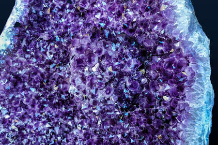 Amethyst Crystals. Geode crystals.Close-up of raw Amethyst