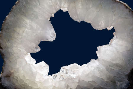 Agate mineral sample on the black background.Detail. Close up.の写真素材