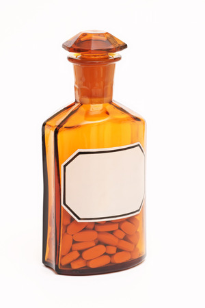 Pharmacy, glass bottle and the pills, Medicineの写真素材