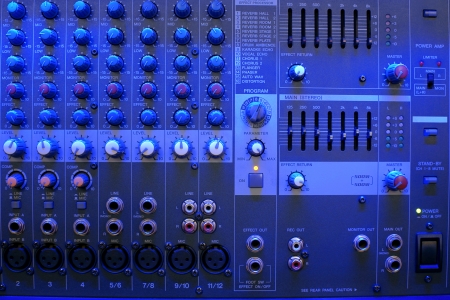 Audio mixer with amplifier, equalizer and reverb camera