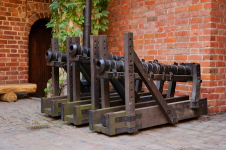 Medieval cannon, mitrailleuseの写真素材