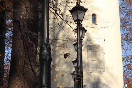 lanterns in the parkの写真素材