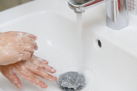 Hygiene. Cleaning Hands. Washing hands,Soapの写真素材