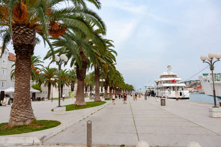 Trogir, Croatia  - September 25 2011:  Beautiful resort along Dalmatian Coastのeditorial素材