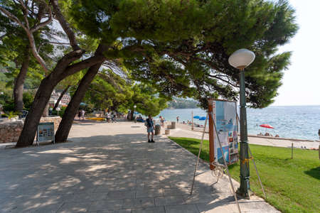Brela, Croatia  - September 24 2011  Beautiful Coast Of Dalmatia on wonderful sunny dayのeditorial素材