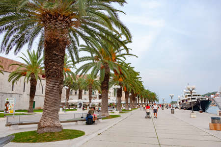 Trogir, Croatia  - September 25 2011:  Beautiful resort along Dalmatian Coastのeditorial素材
