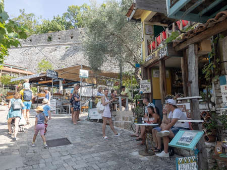Bar, Montenegro - September 04, 2021: Beautful Day in the Village of Old Bar in Montenegroのeditorial素材