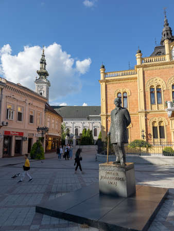 Novi Sad, Serbia - August 30, 2021: Beautful Day in the city of Novi Sad, Serbiaのeditorial素材