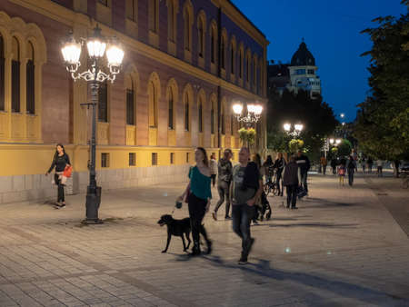 Novi Sad, Serbia - August 30, 2021: Beautful Day in the city of Novi Sad, Serbiaのeditorial素材