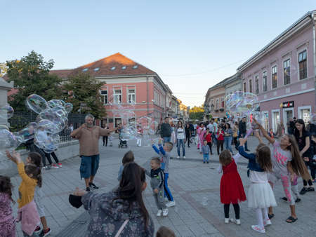 Novi Sad, Serbia - August 30, 2021: Beautful Day in the city of Novi Sad, Serbiaのeditorial素材