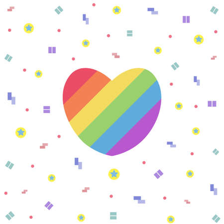 Support gender equality and gender diversity.Believe in the love you have for your love.のイラスト素材
