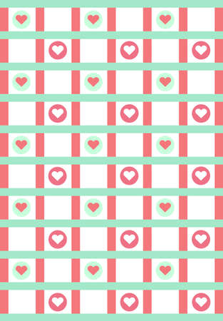 Inspired by PRIDE.pastel background It consists of red, green and has a heart shape.のイラスト素材