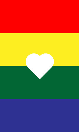 In picture have colors red, yellow, green, blue and a white heart in the middle.&#xD;&#xA;のイラスト素材