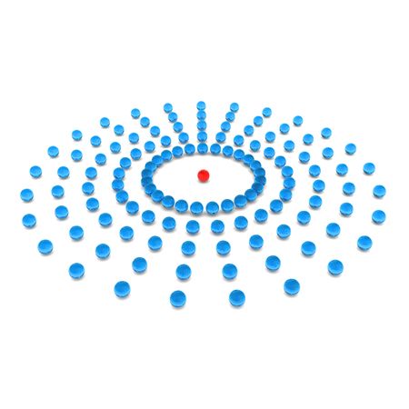 computer network. 3d render. isolated on a white backgroundの写真素材