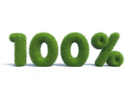100 percents discount symbol with isolated white background. 3d renderの写真素材