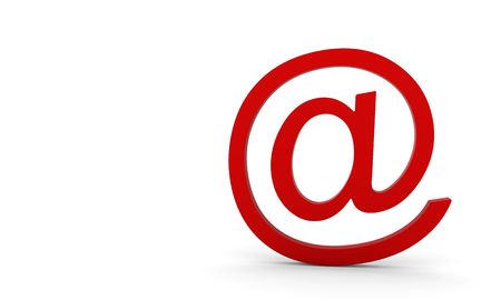 E-mail icon  3d render  isolated on a white backgroundの写真素材