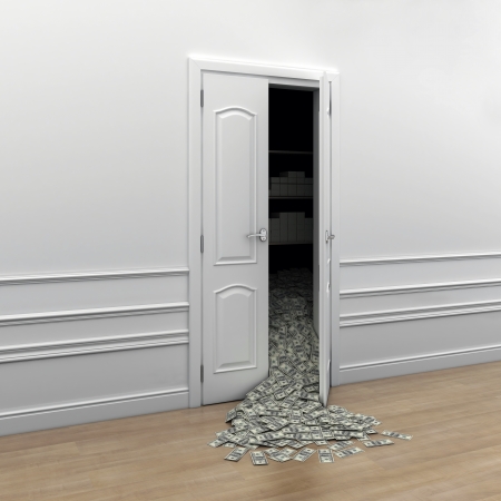 cabinet from which bills get enough sleep dollarsの写真素材