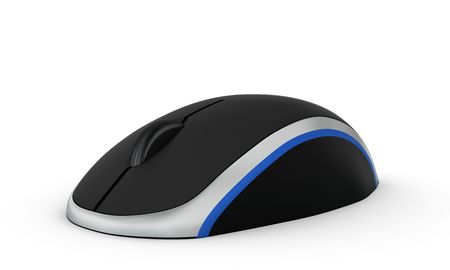 Computer mouse isolated on white background  3d renderの写真素材