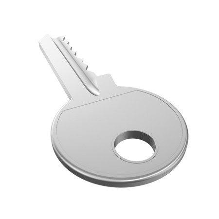 soaring door key  Isolated on white の写真素材