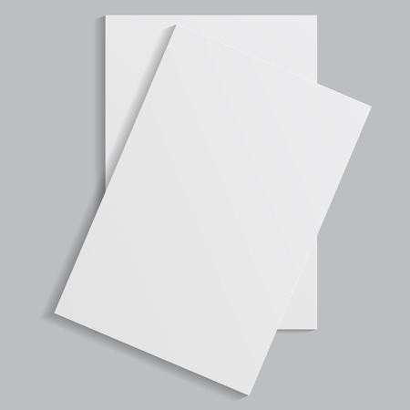 white sheets of paper on a gray background のイラスト素材