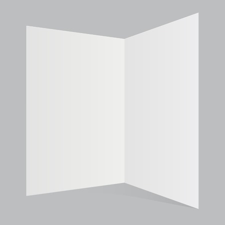 white sheets of paper on a gray background のイラスト素材
