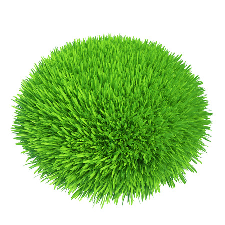 piece of cropped grass to be installed  isolated on white backgroundの写真素材